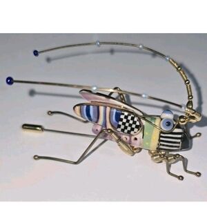 Cynthia Chuang Rare XLarge Enameled Cricket Brooch. New